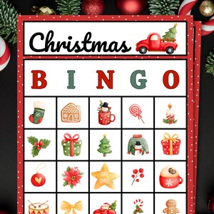 Christmas Bingo, Printable Bingo Cards, Printable Christmas Games and Activities, Christmas Bingo Cards, Christmas Games,  Classroom Games