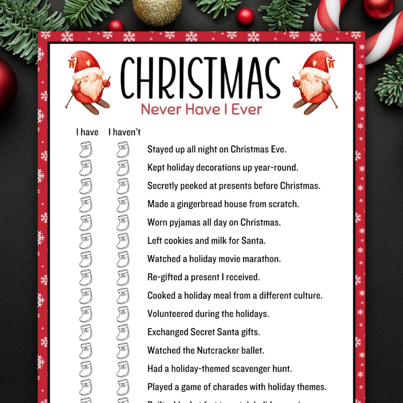 Never have i ever christmas questions youtube