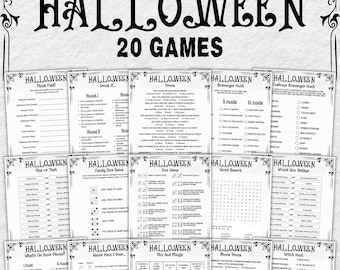 Juegos de fiesta de Halloween, Juegos de Halloween imprimibles, Juegos de Halloween para adultos, Juegos de Halloween, Fiesta de Halloween