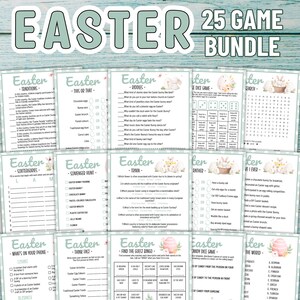 Printable Easter Games, Easter Game Bundle,  Easter Activities, Easter Party Games, Family Games, Classroom Games, Easter Printables