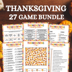 Thanksgiving Games, Thanksgiving Games Printable , Party Games and Activities, Family Games, Classroom Games, Printable Activities