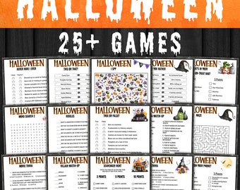 Halloween Spiele, Halloween Spiel Bundle, Halloween Spiele, Halloween Aktivitäten, Halloween Party, Klassenzimmer Spiele, Familienspiele