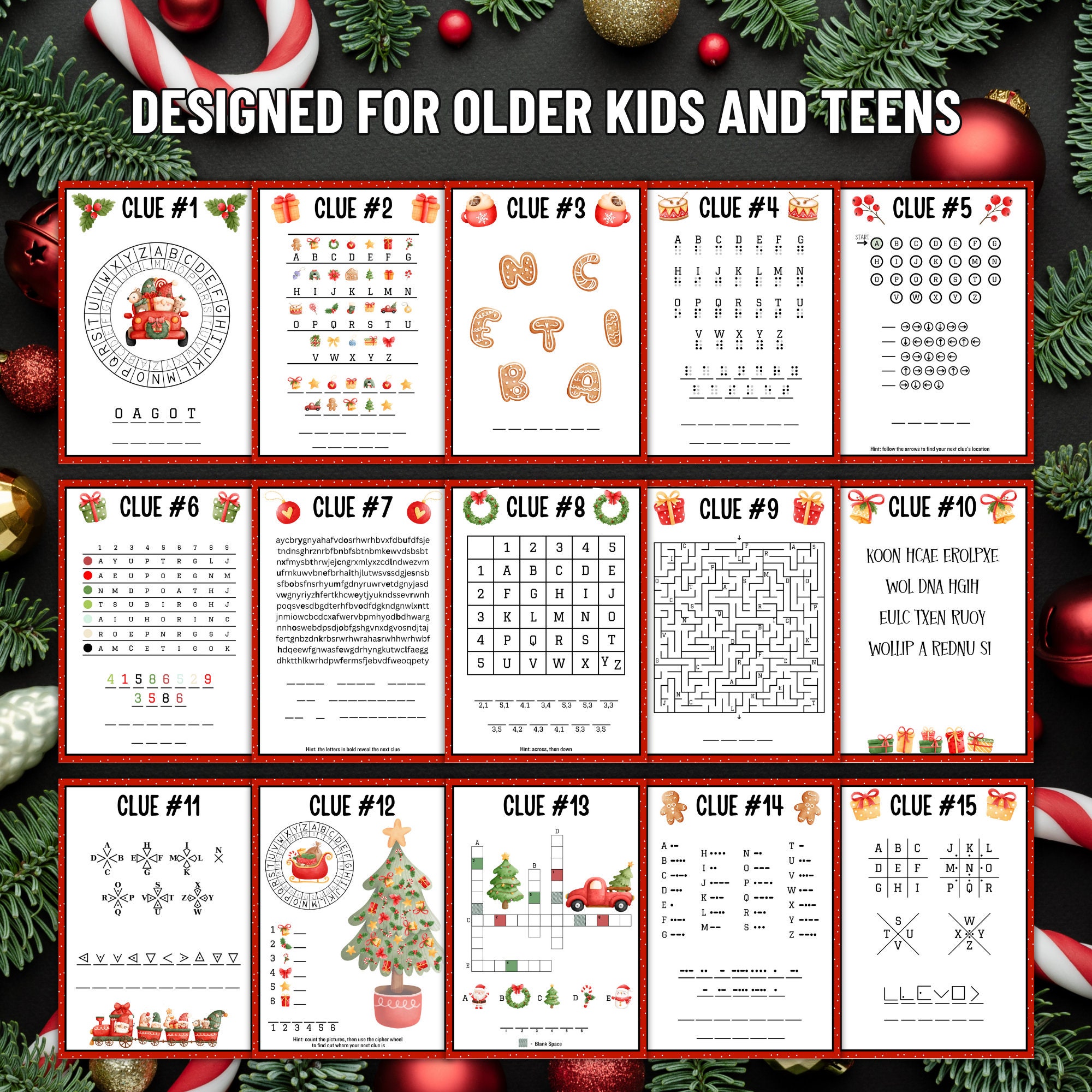 Christmas Treasure Hunt , Christmas Gift Hunt , Christmas Find the Gift ...