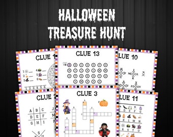 Halloween Treasure Hunt , Halloween Treasure Hunt For Older Kids , Halloween Activities, Printable Games and Puzzles, Halloween Printables