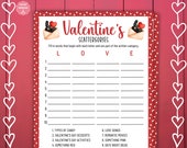 Valentine's Day Games, Valentine's Scattergories , Valentine's Day Party Games, Valentine's Day Activities, Valentine's Day Printable Games