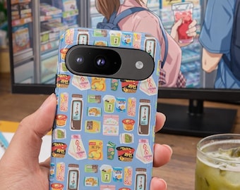 Japanese Snacks Phone Case, Kawaii Food Smartphone Cover, Asian Grocery Ramen Candy