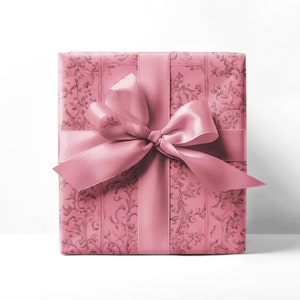 Pink Coquette Gift Wrapping Paper, Pink Floral Gift Wrapping Paper, Cute Pink Gift Wrap