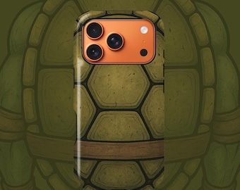 Custom Name Turtle Phone Case, Personalized Turtle Shell Phone Case, Ninja Turtle Inspired Case, Custom Kids Name Gift, Turtle Lover iPhone