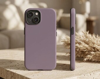 Lavender Phone Case, Minimalist Purple iPhone Case, Matte Lilac Samsung Galaxy Case