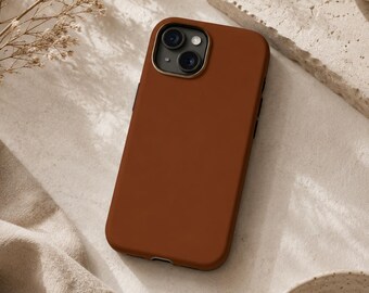 Brown Minimalist Phone Case, Earth Tone iPhone Case, Mocha Neutral Cover