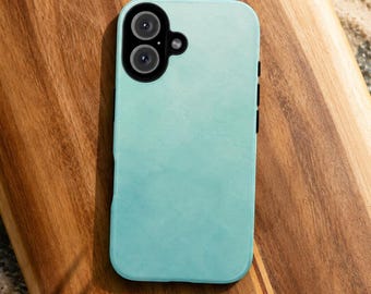Seafoam Blue Phone Case, Minimalist Coastal Phone Case, Ocean Blue iPhone Case, Soft Watercolor Aesthetic Case, Summer Mediterranean Cover