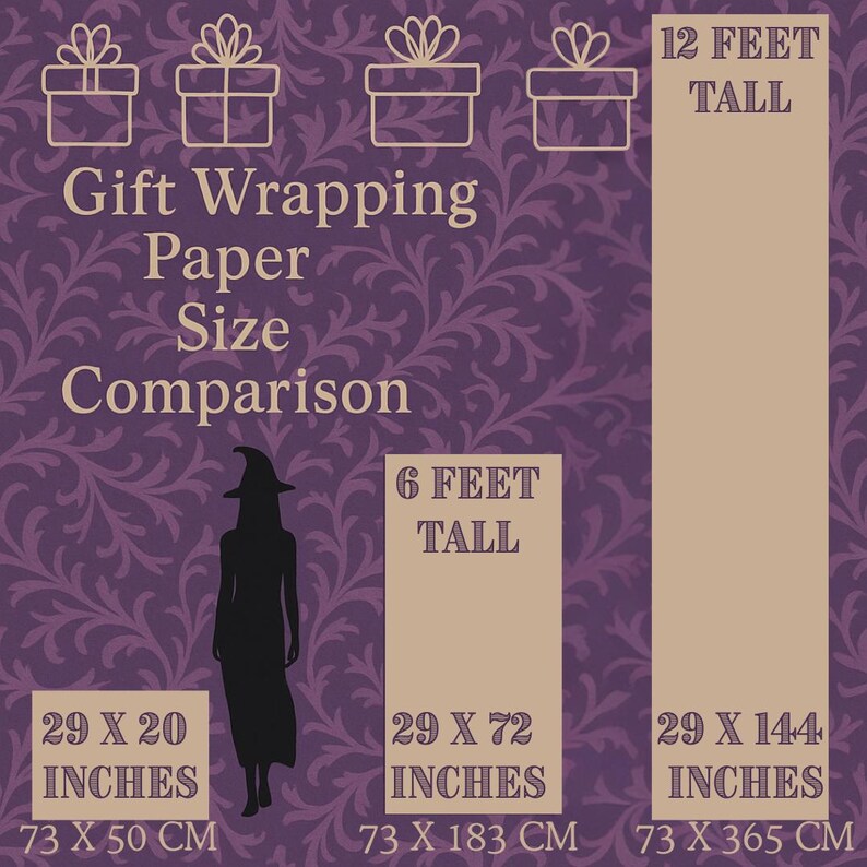 Papel de regalo navideño celestial burdeos, papel de regalo de lujo para las fiestas, papel de regalo navideño festivo con renos rojos y dorados, amigo invisible. imagen 4