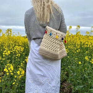 CROCHET PATTERN Linnea Bag, LARGE size, beach bag pattern, crochet purse shopping bag macrame boho summer handbag, crochet shoulder bag, Pdf image 3