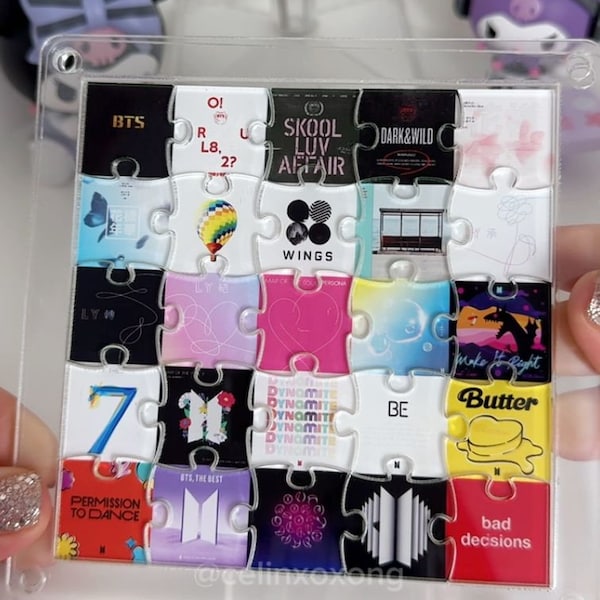 BTS Albumpuzzel Acryl Display (met standaard) ( 5 x 5 )