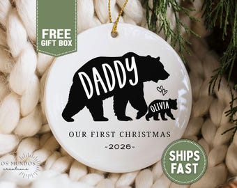 First Christmas as Daddy Ornament 1st Christmas as Dad Ornament Personalized Daddy Ornament First Time Dad Ornament Dad Christmas Ornament