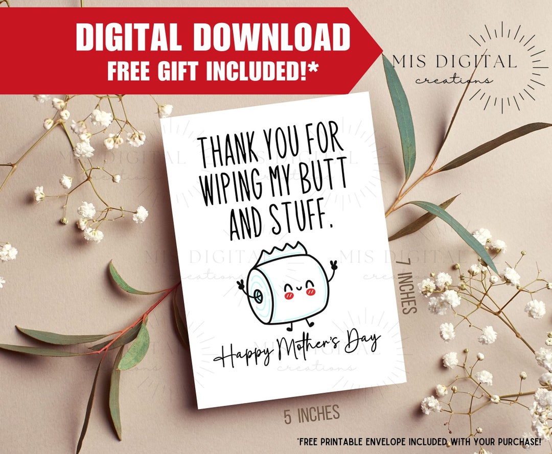Funny Mother's Day Printable Card Digital Mothers Day Card From Son ...
