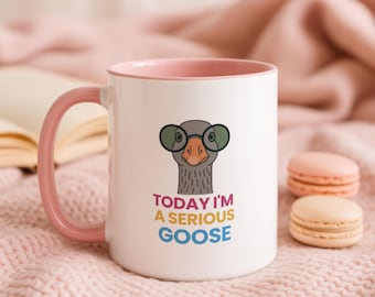 Mug Serious Goose, tasse à café de bureau drôle, cadeau de collègue, cadeau introverti