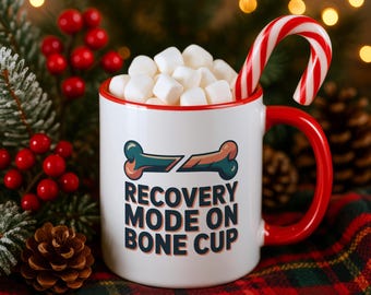 Kubek „Recovery Mode Bone Cup”, zabawny prezent „Wracaj do zdrowia”, ceramiczny kubek do kawy o pojemności 11 uncji