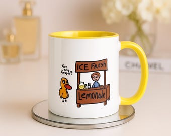 Mug Got Any Grapes Duck Meme, tasse à café humour nostalgique sur Internet