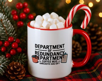 Kubek na kawę z Departamentu Redukcji, sarkastyczny prezent, zabawny kubek dla współpracownika, humorystyczny kubek biurowy, ceramiczny kubek roboczy o pojemności 11 uncji i 15 uncji