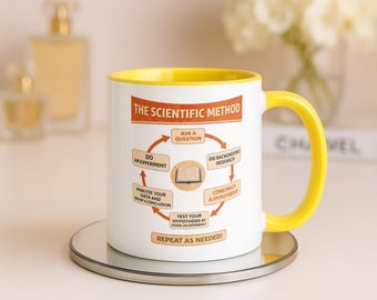 Mug méthode scientifique, cadeau professeur de sciences, cadeau éducateur STIM, tasse professeur de biologie chimie, cadeau scientifique nerd, tasse de rentrée