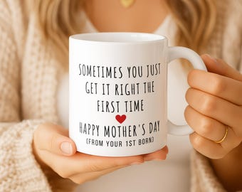 Mug sarcastique pour la fête des mères, tasse à café pour le premier-né, cadeau pour frère et aînée