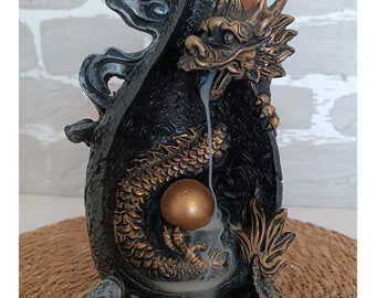 Dragon Backflow Incense Burner, Home Decor Decoration, Gift, Handmade Painting