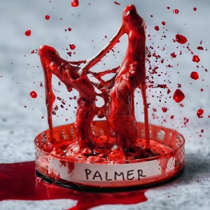 The Thing blood test. Palmer. PRE ORDER. Gift for horror fans. Personalisable. Please allow 5-7 days to finish products.