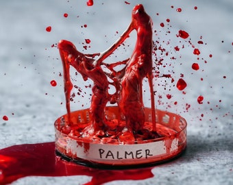 The Thing blood test. Palmer. PRE ORDER. Gift for horror fans. Personalisable. Please allow 5-7 days to finish products.