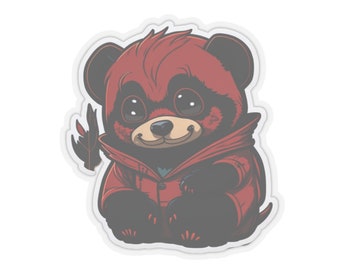 Simpatico adesivo panda rosso - Aggiungi adorabile divertimento al tuo laptop, bottiglia d'acqua e altro ancora - Ordina ora!