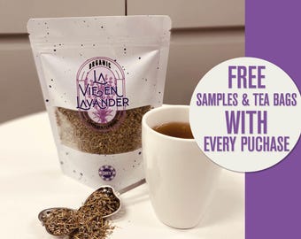 Flores de lavanda secas orgánicas / Grado culinario, bolsitas de hierbas