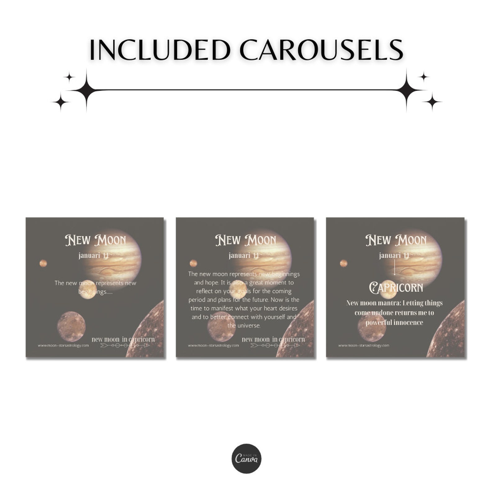 110 Astrology Instagram Templates Zodiac Canva Template Etsy