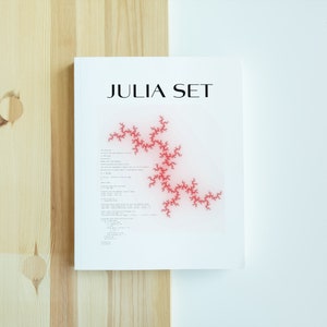 Fractals Julia Set Poster With Its Own Python Code, Workspace Gift for ...