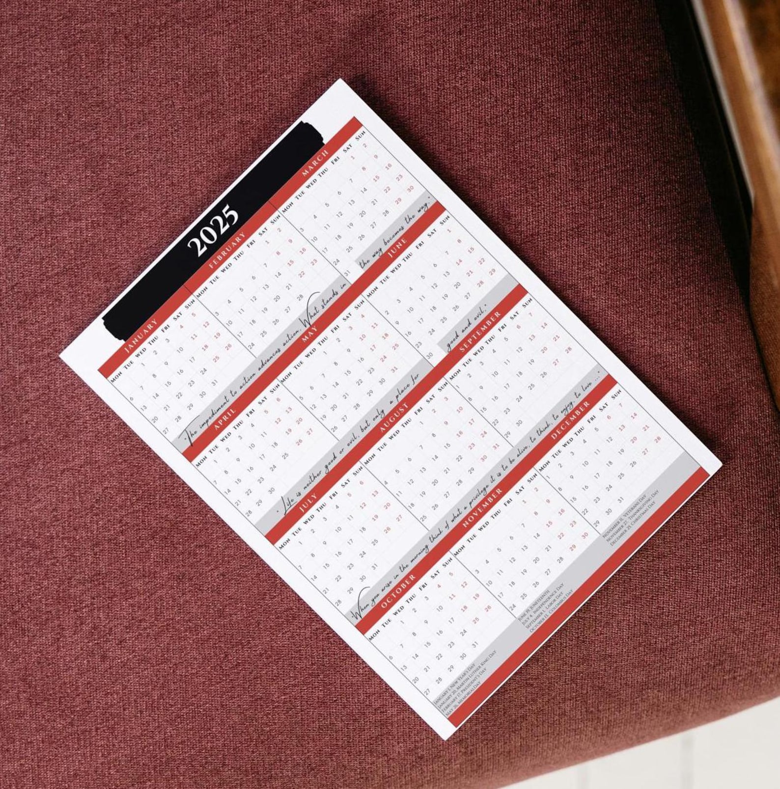 2025 PRINTABLE CALENDAR ONE PAGE PDF FREE DOWNLOAD WORD visual data 7