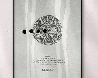 Philosophy Wall Decor, Inspiring Stoic Quote Prints for Life Improvement