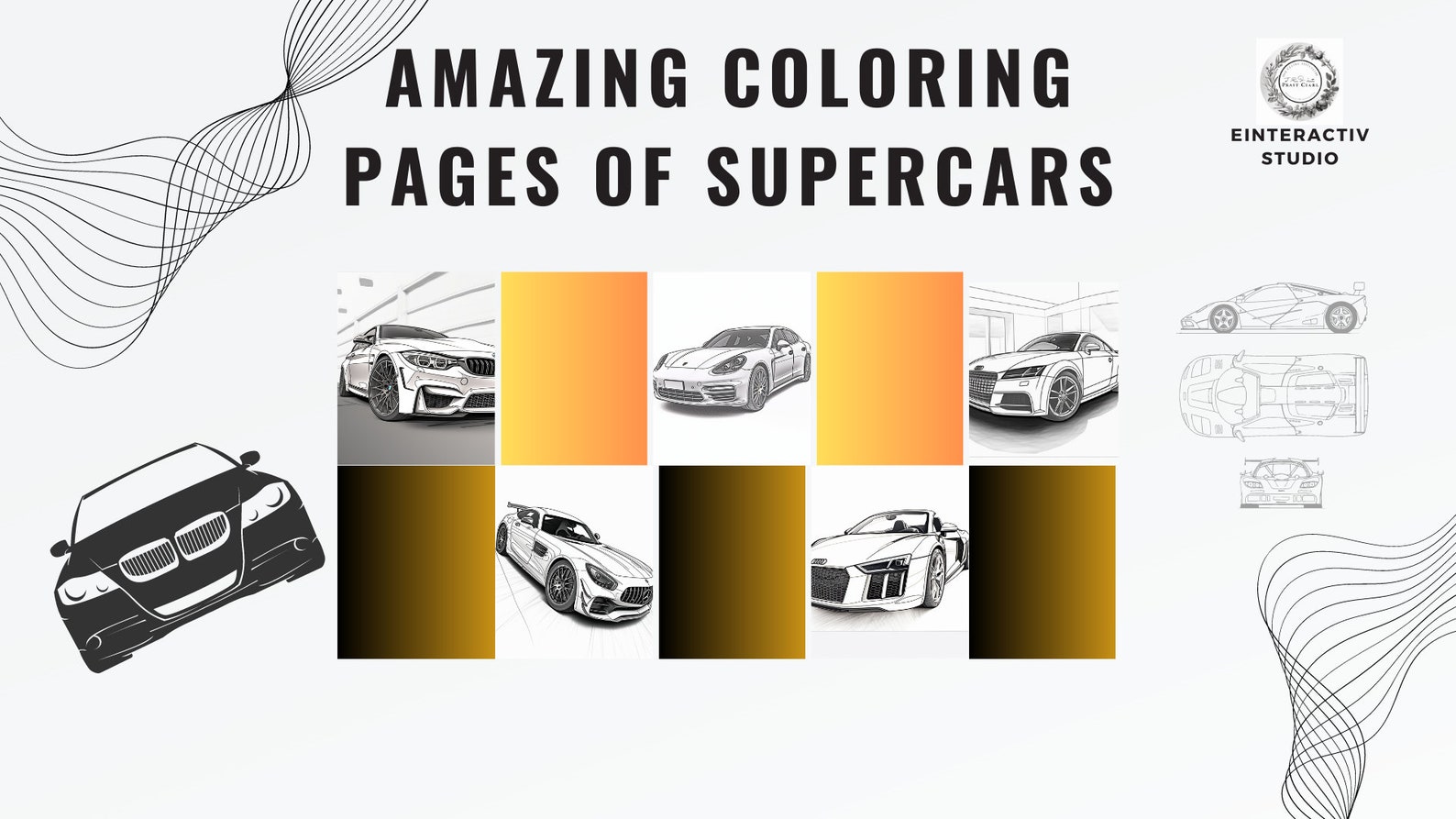 Learn and Color the Supercars Coloring Pages for Kids - Etsy