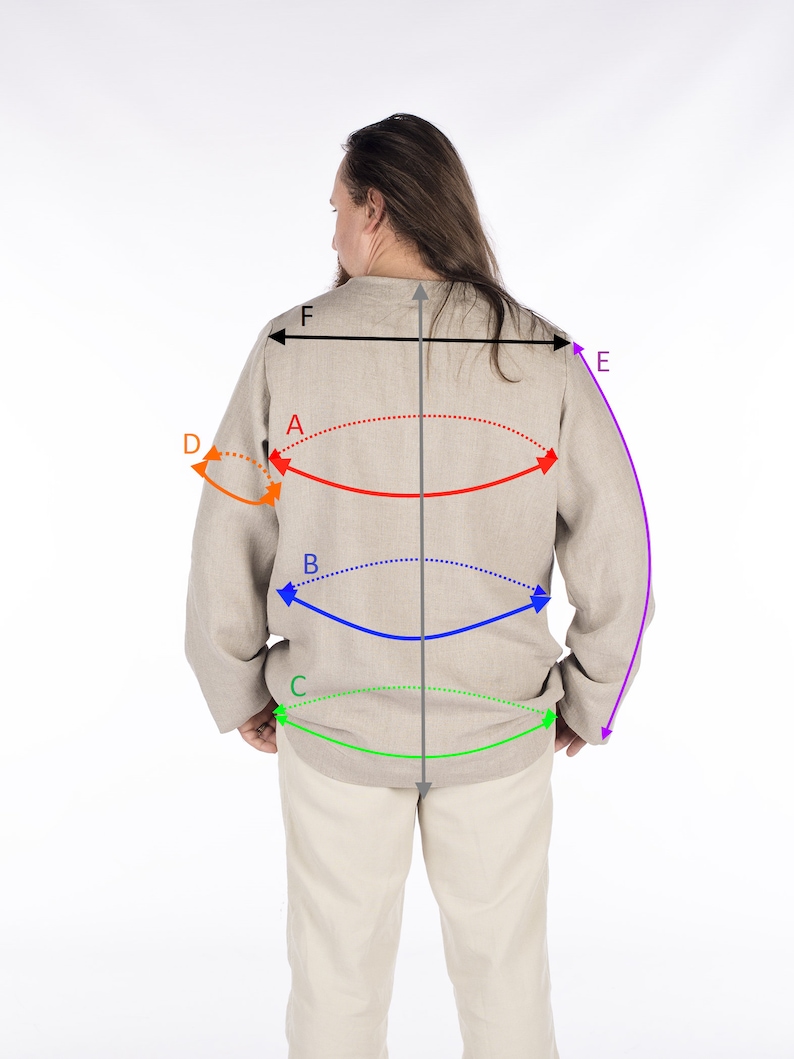 Measurements of the shirts