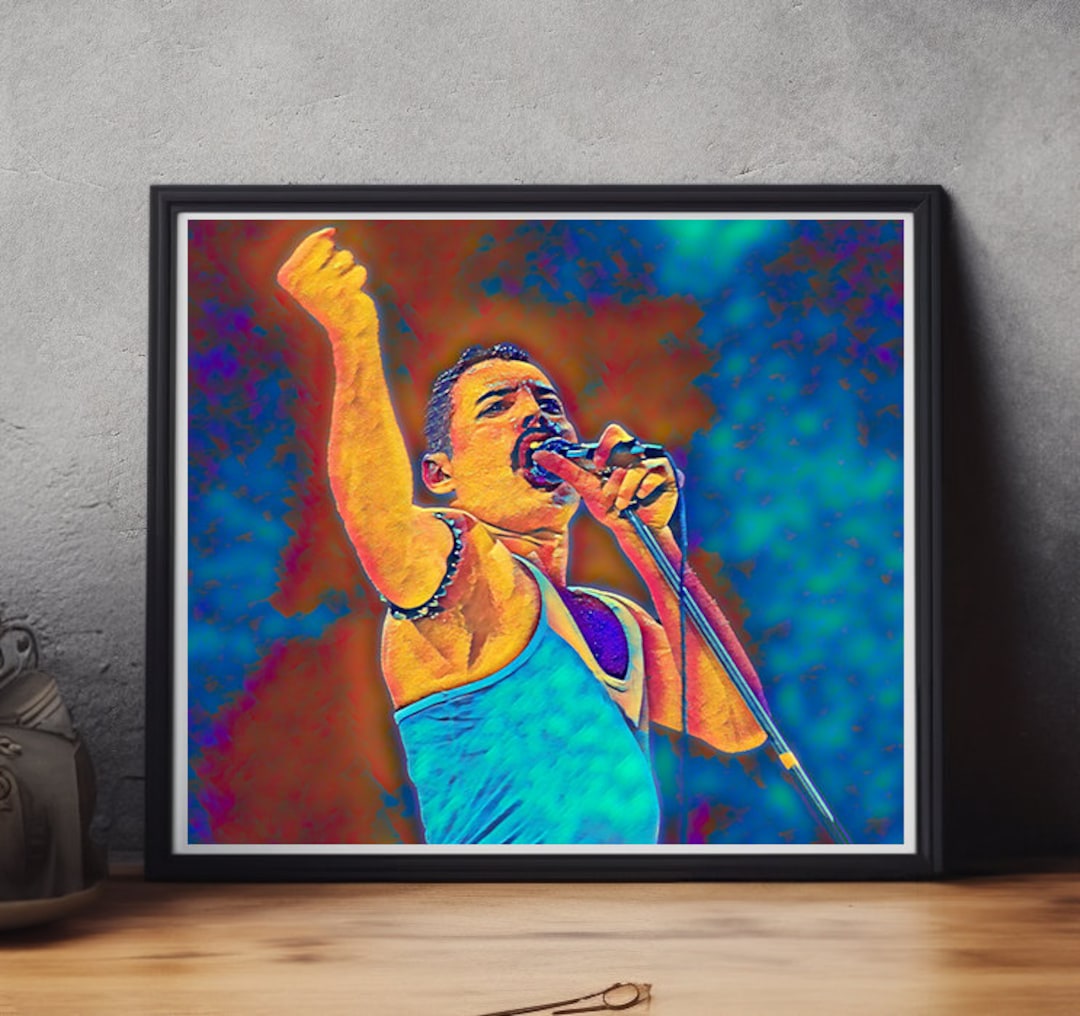 Freddie Mercury Art Print, Iconic Legend, Digital Download, Printable ...