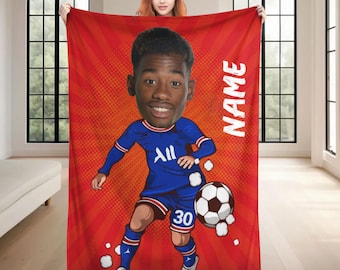 Personalized Football Blankets Custom Photo Blankets Blankets Printed With Your Face Football Team Custom Gifts Player Gifts