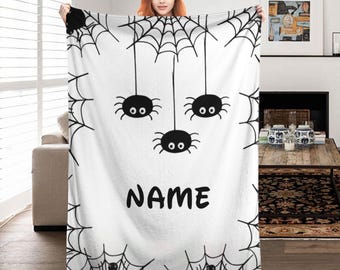 Personalized Customized Spider Web Blanket Home Decoration Blanket Halloween Spider Web Blanket Best Gift for Friends and Children