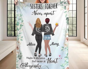 Personalized Besties Throw Blanket Blanket Gift Custom Friendship Gift Custom Bestie Blanket  Gift for Best Friend  Gift for Sister Bestie