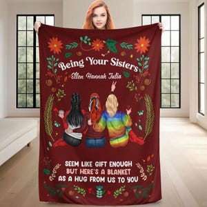 Personalized Bestie Blanket Customized Name Bestie Blanket Birthday Gift for Bestie Friendship Blanket Gift Mother’s Day Gift