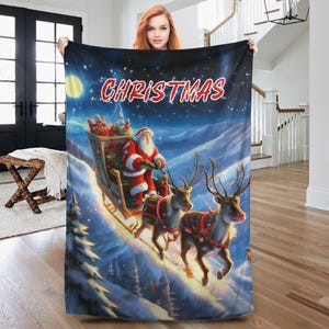Personalized Christmas Blanket Christmas Family Blanket Custom Christmas Blanket for Friends Family and Colleagues Gifts