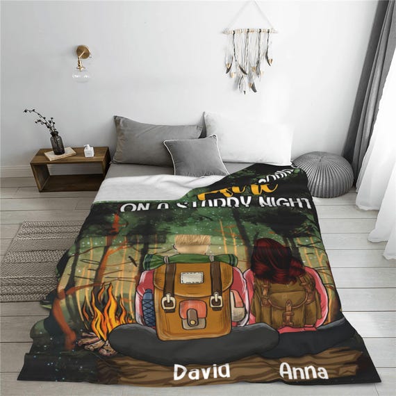 Personalized Camping Blanket Family Camping Blanket Custom Outdoor
