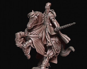 Duke on Horse - Raven Twin MIniatures - Tabletop / Pathfinder / Dungeons & Dragons DnD / fantasy wargame