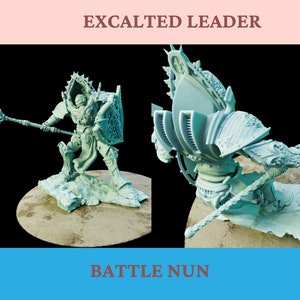 Excalted Battle Nun Leader - Tabletop / Pathfinder / Dungeons & Dragons DnD / fantasy wargame