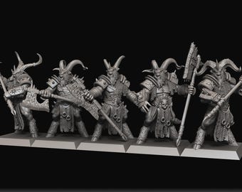 Longhorns - Raven Twin MIniatures - Tabletop / Pathfinder / Dungeons & Dragons DnD / fantasy wargame
