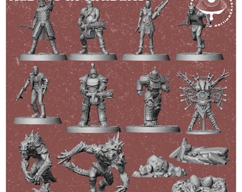 Red Rock Raiders - Post Apocaliptic Wargames - dnd - tabletop miniature - pathfinder - RPG | 32mm