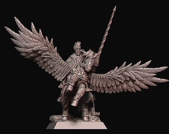Duke on Pegasus - Raven Twin MIniatures - Tabletop / Pathfinder / Dungeons & Dragons DnD / fantasy wargame