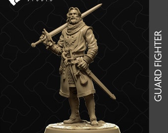 Valiant Knight - Guard Fighter / Tabletop / Pathfinder / Dungeons & Dragons DnD / fantasy wargame / TTRPG